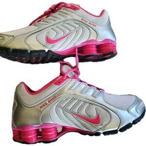 Nike Shox Navina Women 8.5 356918-068 Silver Bright Pink 2013 No Insoles